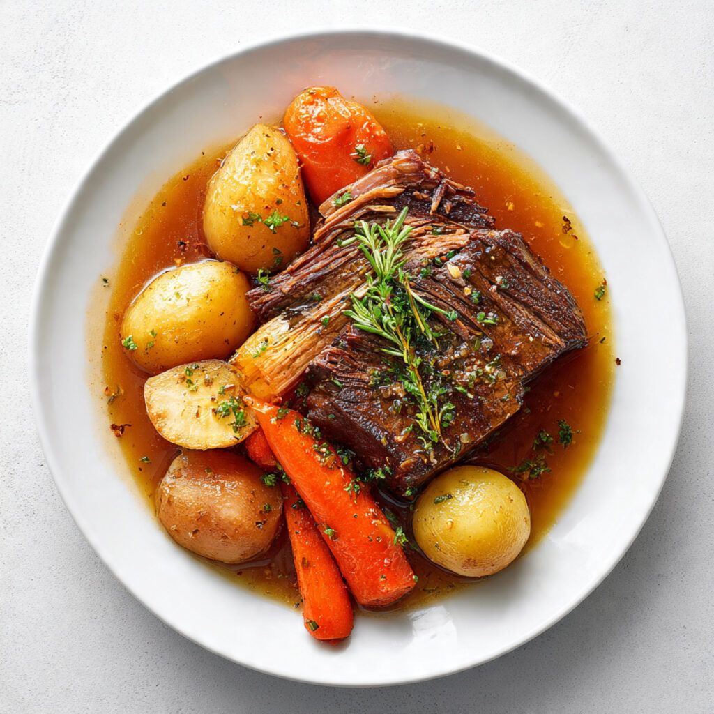 a clean white background a plated slow 1