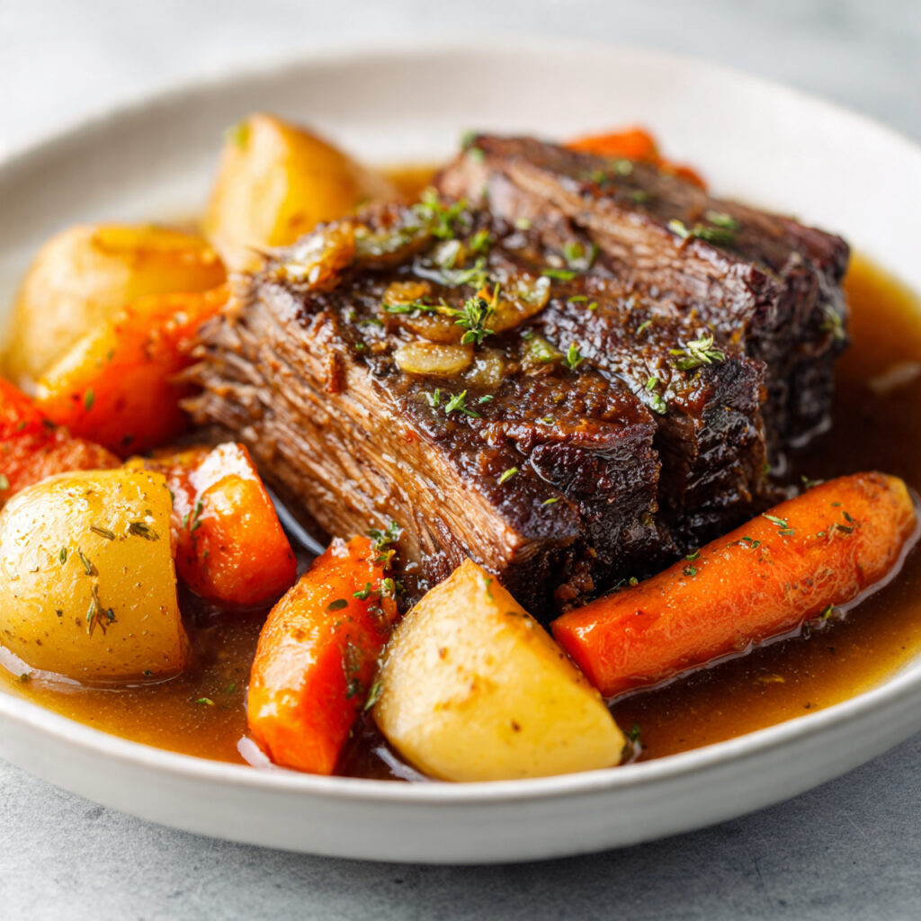 a clean white background a plated slow