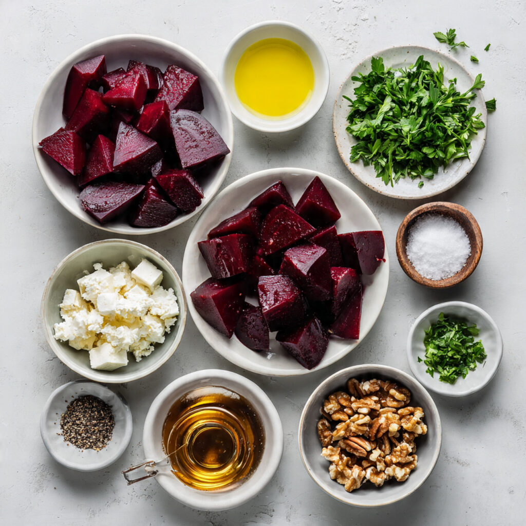 a neatly arranged display of raw ingredients 2