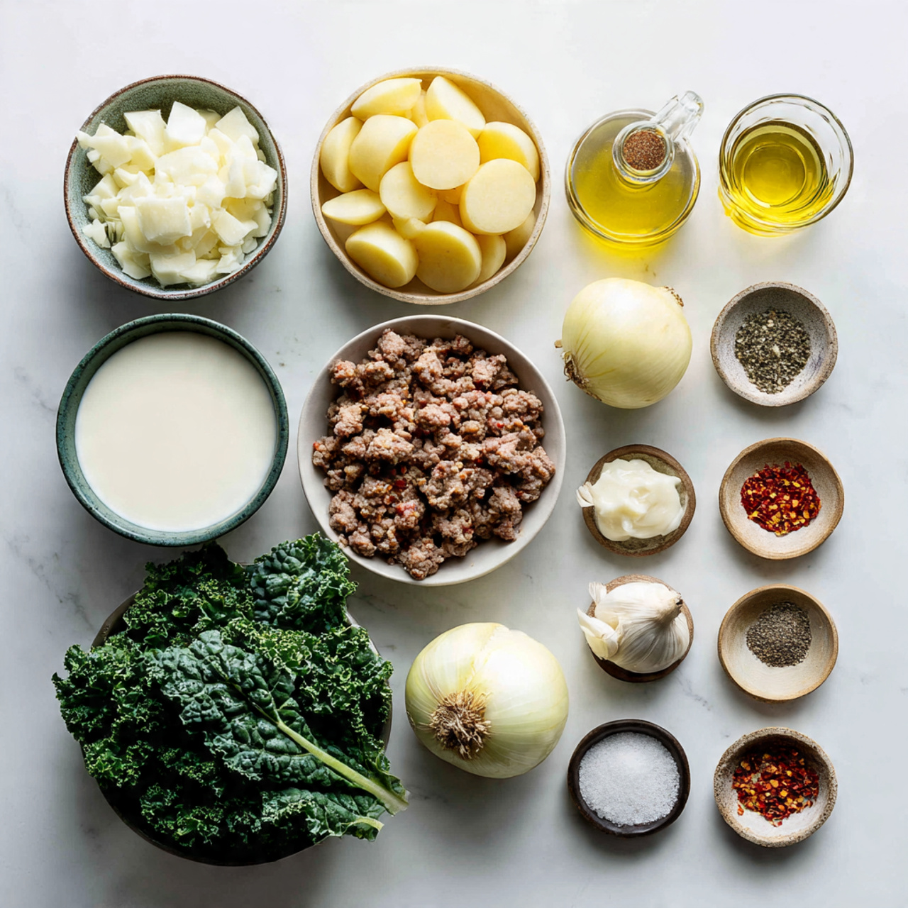 a clean bright white background flat lay of raw in