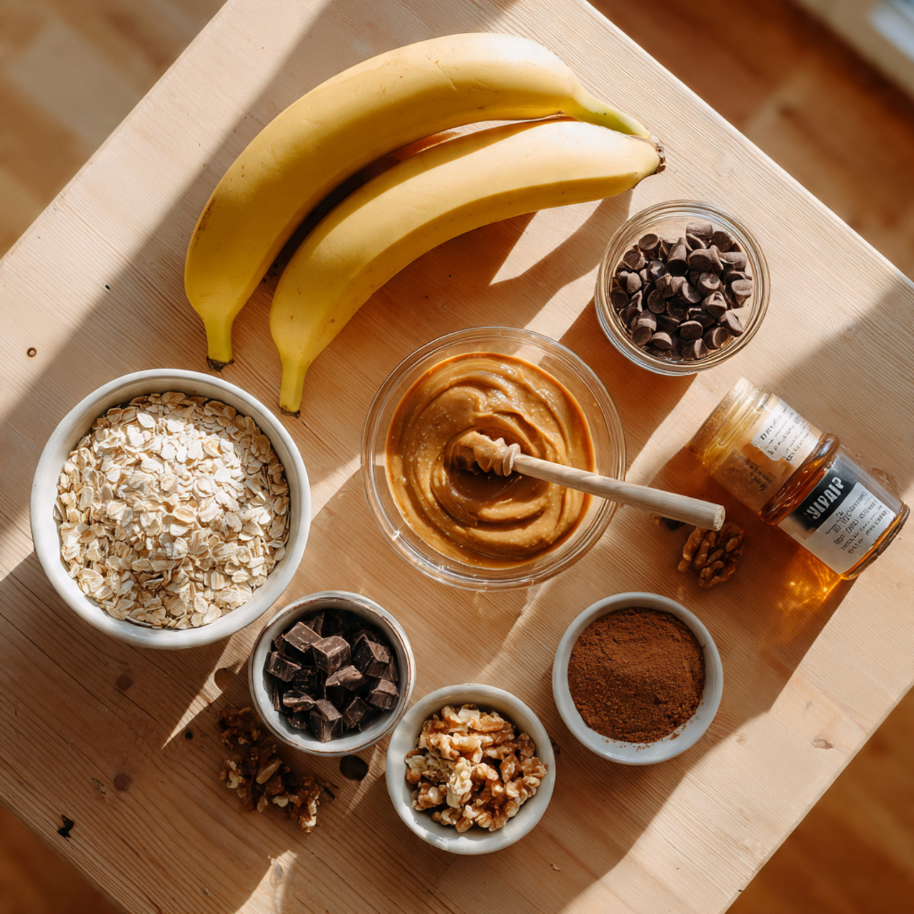 a cozy pinterest style flat lay of healthy sweet s