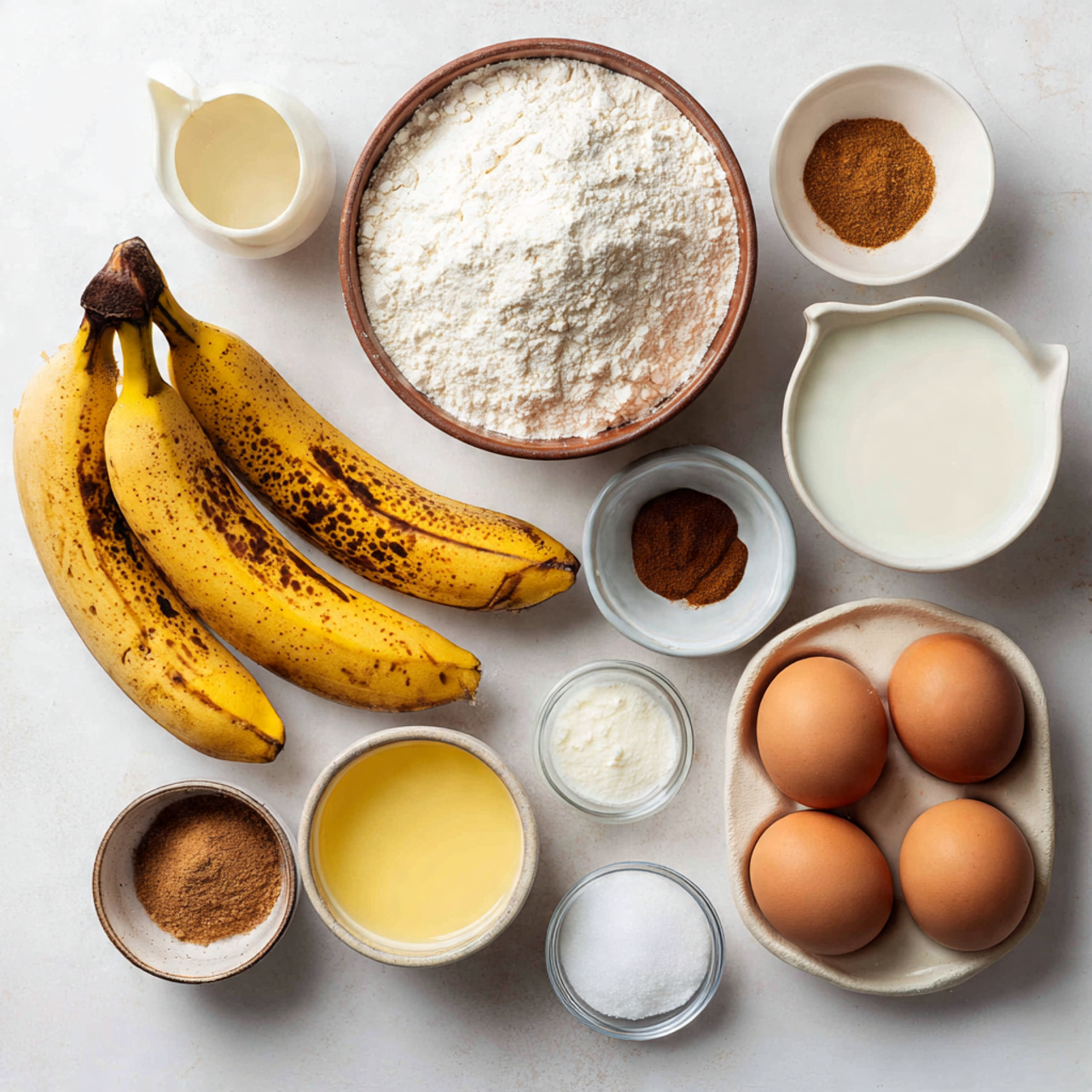 a cozy pinterest style overhead flat lay of banana