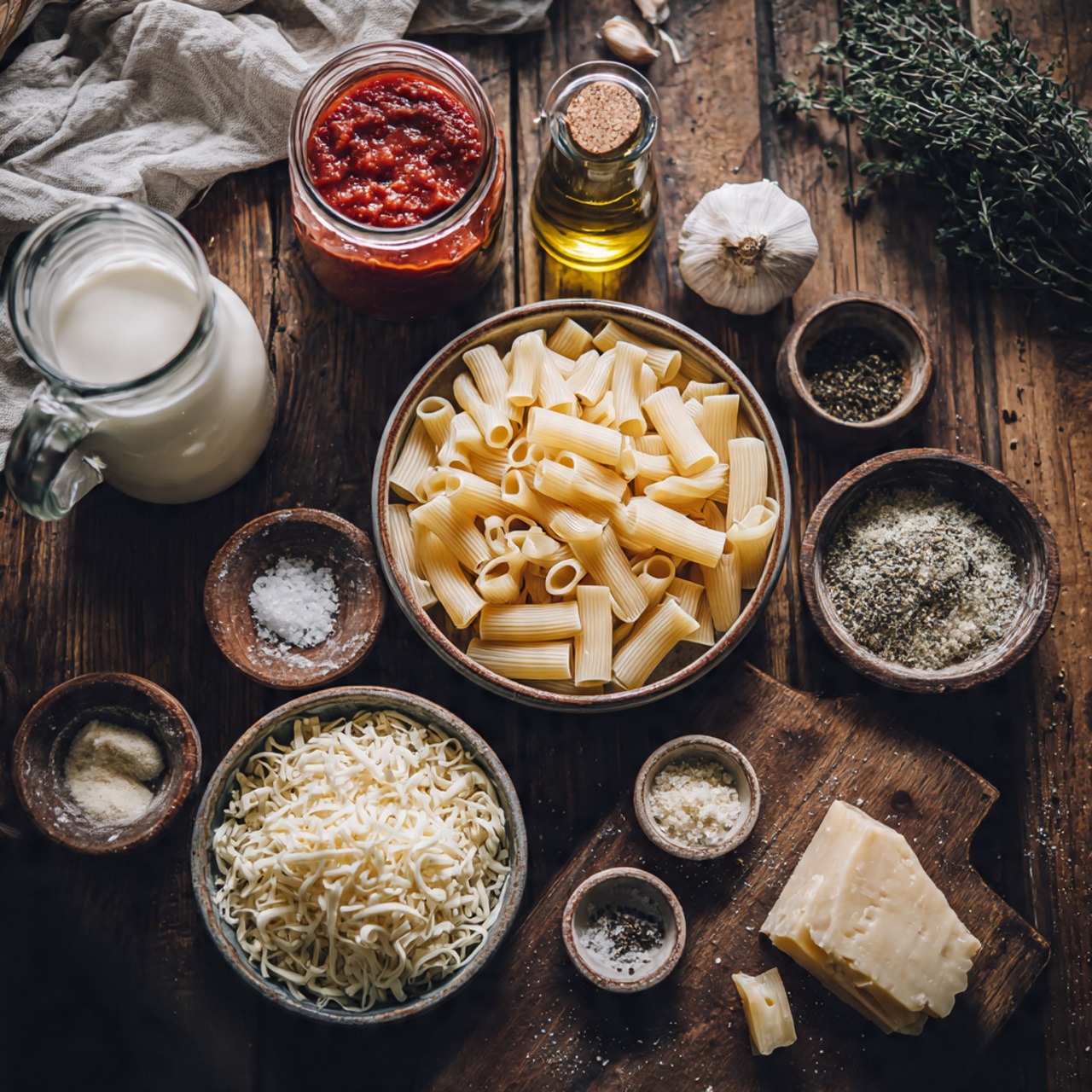 a cozy top down food photography scene of uncooked
