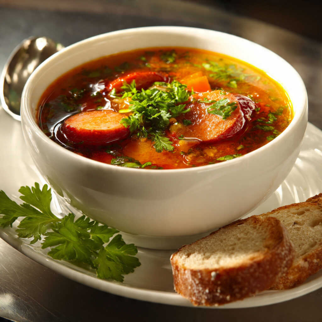 an attractive image of sausage soup