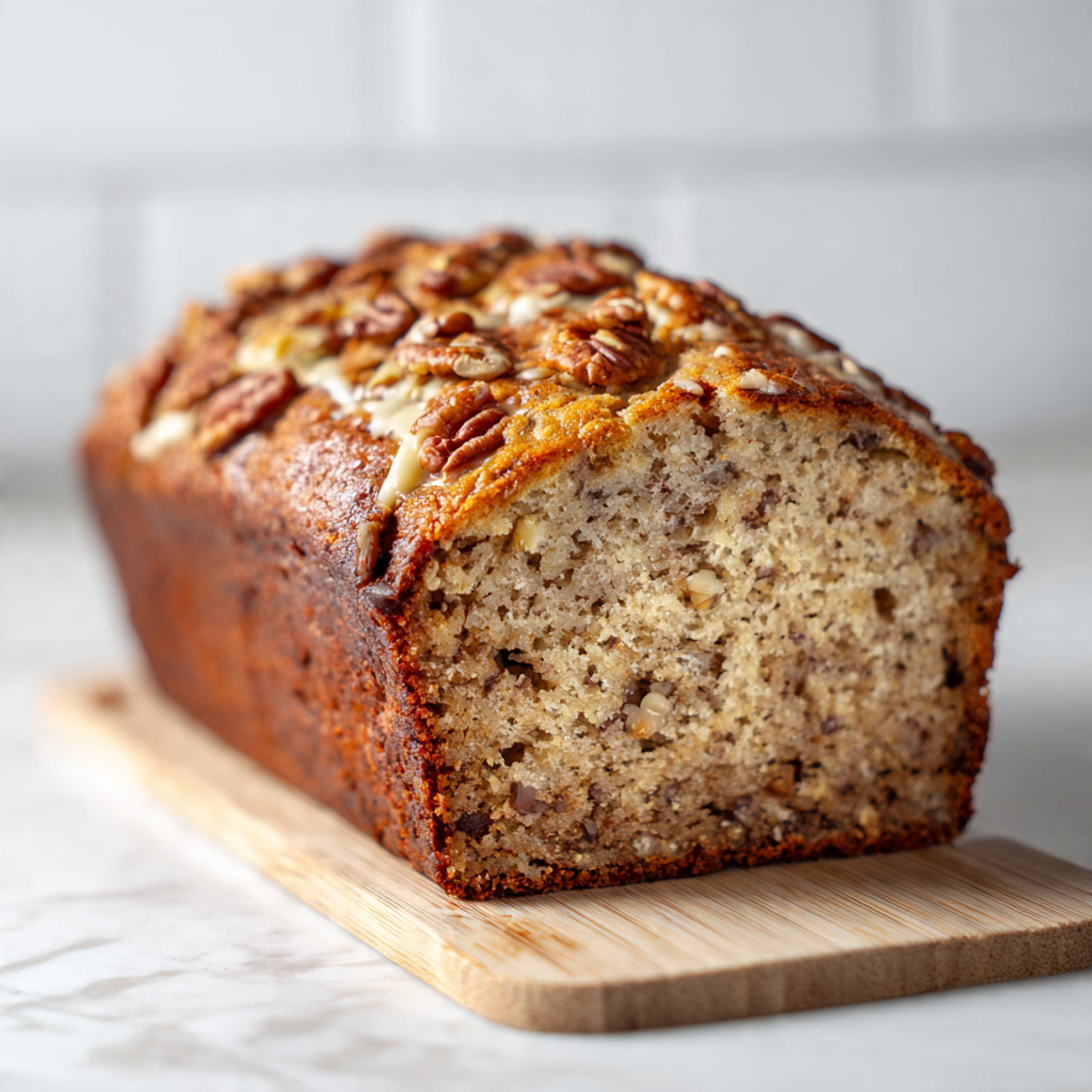 banana nut bread recipe with white background 1