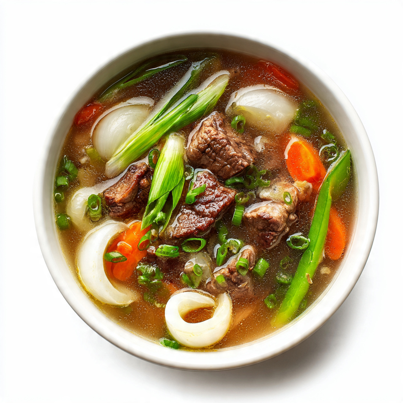beef soup with white background 1