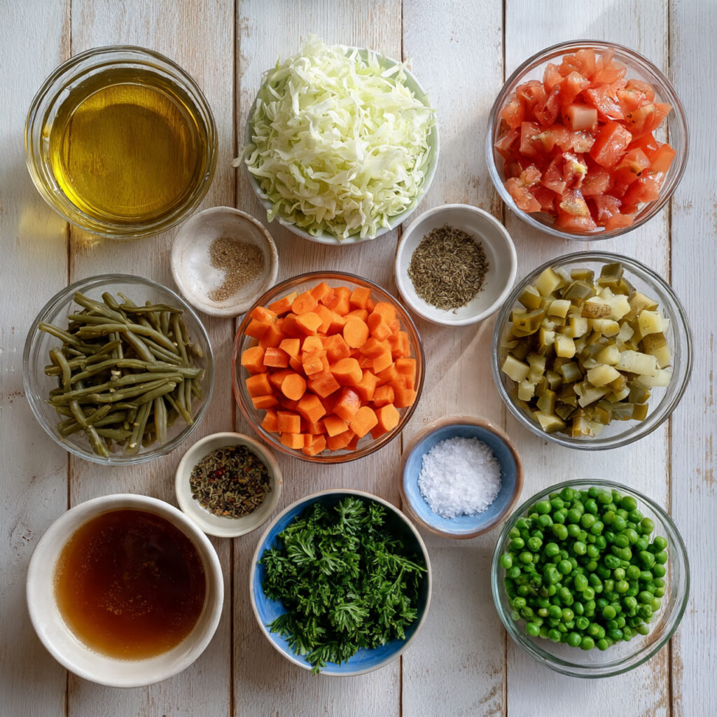 bright clean pinterest style flat lay of fresh veg