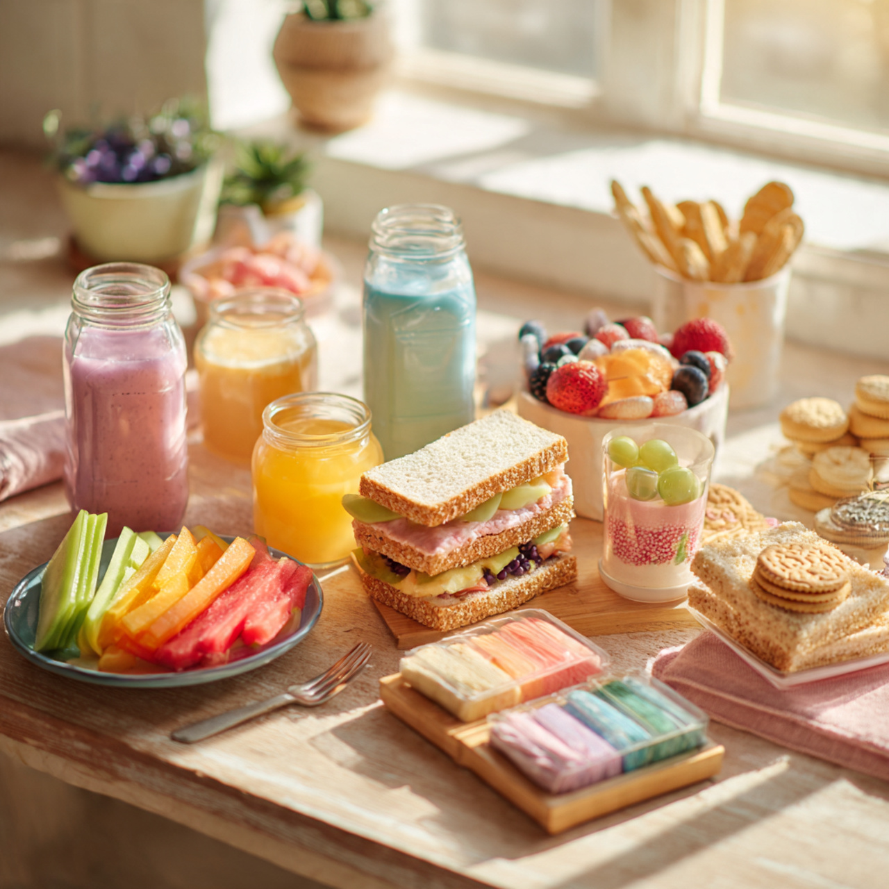 bright cozy kitchen scene featuring a variety of a 1