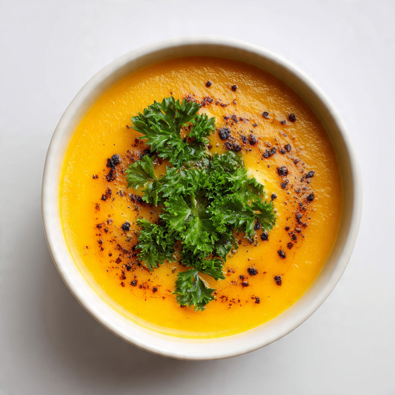 butternut squash soup with white background 1
