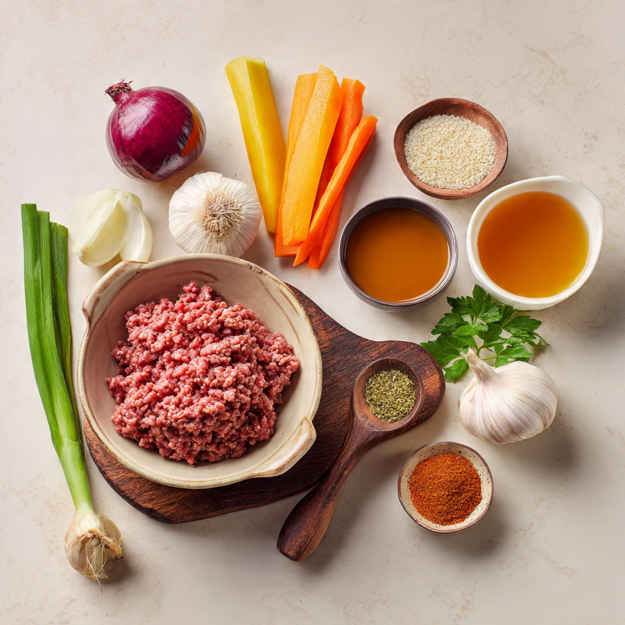 soup with ground beef ingredients